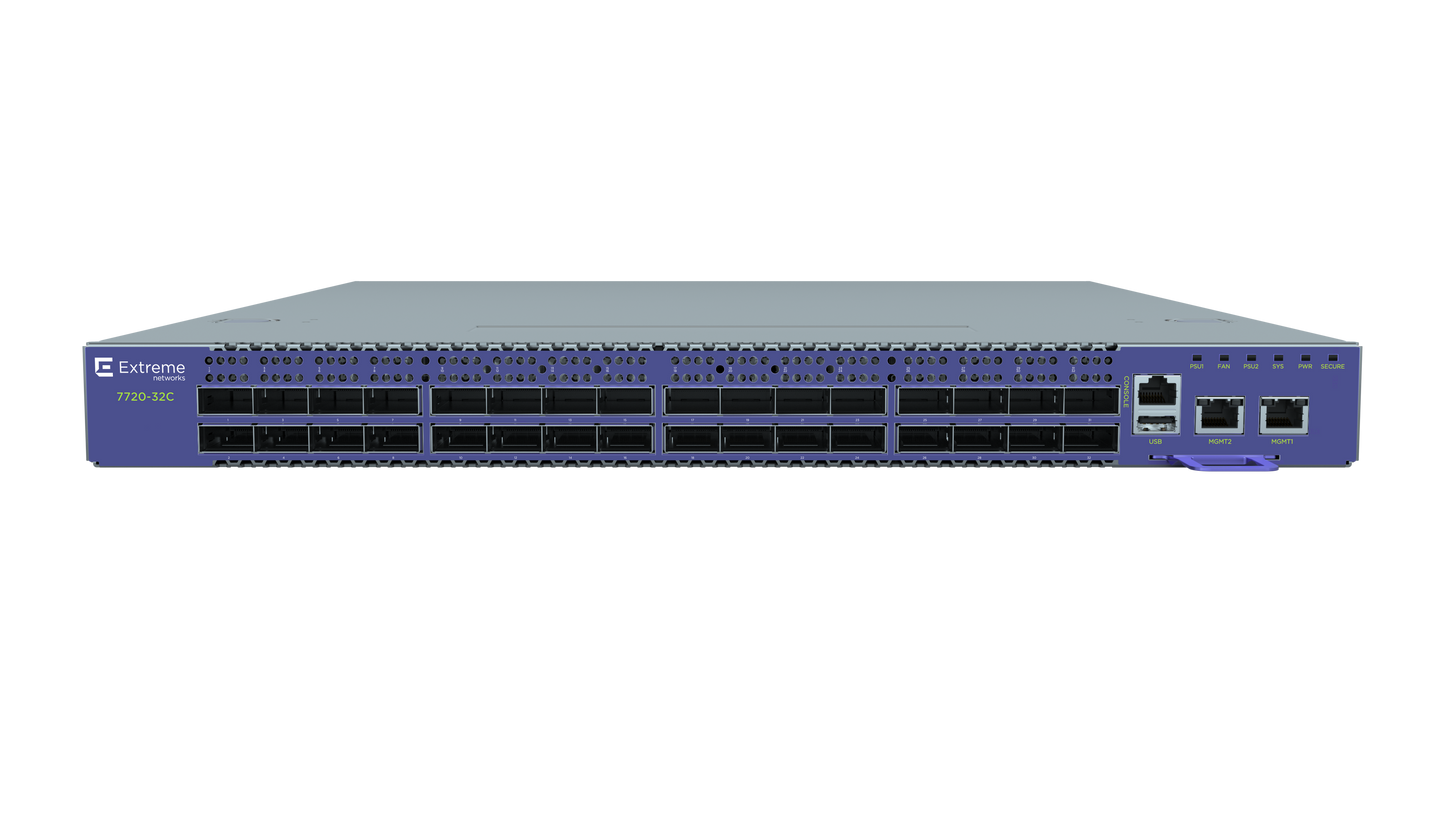 7720 Universal Switch, 32-port 100Gb stackable switch for core and aggregation applications